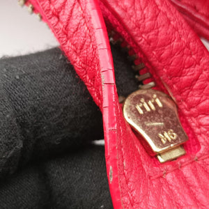 Pre-owned VERSACE Medusa Red Leather handbag | stylenewstar