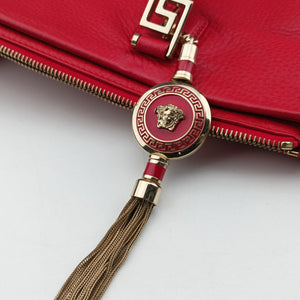 Pre-owned VERSACE Medusa Red Leather handbag | stylenewstar