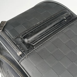 Pre-owned Louis Vuitton Pegase55 Case Matte Black Damier Infini N41231 suitcase | stylenewstar