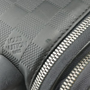Pre-owned Louis Vuitton Pegase55 Case Matte Black Damier Infini N41231 suitcase | stylenewstar