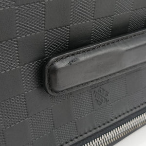 Pre-owned Louis Vuitton Pegase55 Case Matte Black Damier Infini N41231 suitcase | stylenewstar