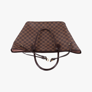 Pre-owned Louis Vuitton NEVERFULL MM EBENE Damier Canvas N51105 handbag | stylenewstar