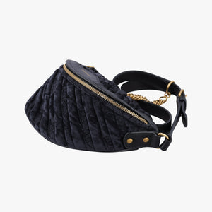 Secondhand Balenciaga Souvenir XS Black Jacquard Velvet bum bag/waist bag | stylenewstar