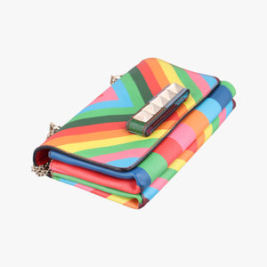Pre-owned Valentino Rockstud Va Va Voom Multicolour Leather shoulderbag | stylenewstar