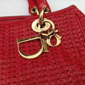 Pre-owned Christian Dior Soft Lady Dior Red lambskin handbag | stylenewstar