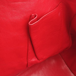 Pre-owned Christian Dior Soft Lady Dior Red lambskin handbag | stylenewstar