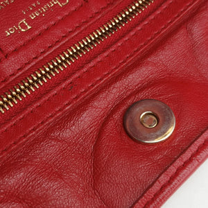 Pre-owned Christian Dior Soft Lady Dior Red lambskin handbag | stylenewstar