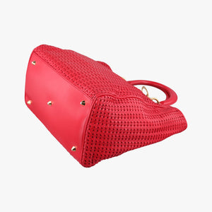 Pre-owned Christian Dior Soft Lady Dior Red lambskin handbag | stylenewstar