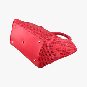 Pre-owned Christian Dior Soft Lady Dior Red lambskin handbag | stylenewstar