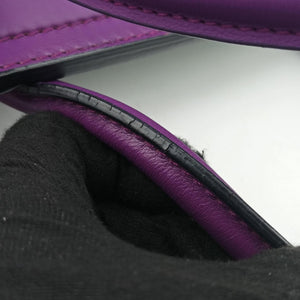Vintage VERSACE Palazzo Empire Green×Navy×Purple Leather handbag | stylenewstar
