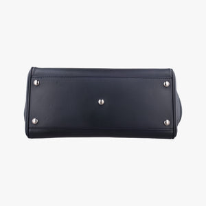 Vintage VERSACE Palazzo Empire Green×Navy×Purple Leather handbag | stylenewstar