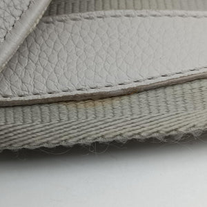 Pre-owned Christian Dior Saddle White Jacquard × Leather shoulderbag | stylenewstar