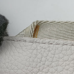 Pre-owned Christian Dior Saddle White Jacquard × Leather shoulderbag | stylenewstar