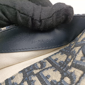Secondhand Christian Dior Saddle Navy Jacquard×Leather bum bag/waist bag | stylenewstar