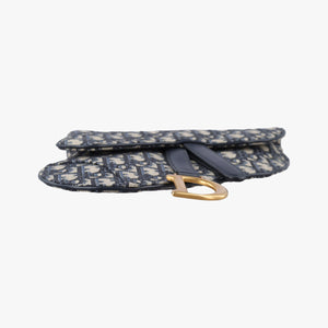 Secondhand Christian Dior Saddle Navy Jacquard×Leather bum bag/waist bag | stylenewstar