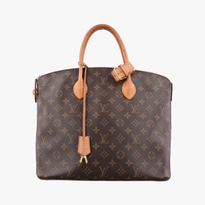 Pre-owned Louis Vuitton Lockit MM Brown Monogram Canvas×calf leather M40606 handbag | stylenewstar