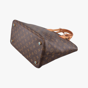 Pre-owned Louis Vuitton Lockit MM Brown Monogram Canvas×calf leather M40606 handbag | stylenewstar