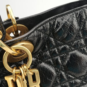 Secondhand Christian Dior Lady Dior Black lambskin handbag | stylenewstar