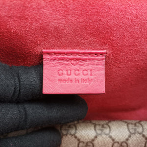 Pre-owned Gucci Dionysus beige×red PVC coated canvas × suede 421970 shoulderbag | stylenewstar