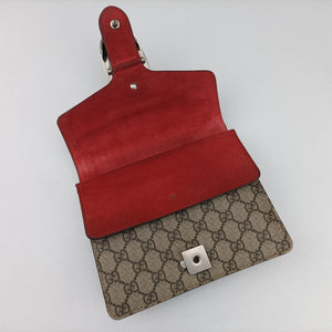 Pre-owned Gucci Dionysus beige×red PVC coated canvas × suede 421970 shoulderbag | stylenewstar
