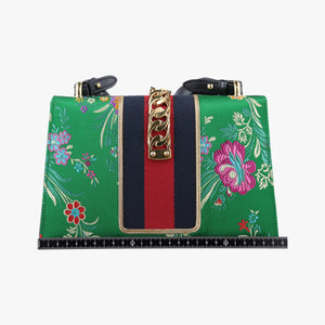 Pre-owned Gucci Sylvie Multicolour silk 421882 shoulderbag | stylenewstar
