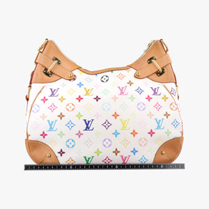 Pre-owned Louis Vuitton GRETA white Monogram Multicolor M40195 shoulderbag | stylenewstar