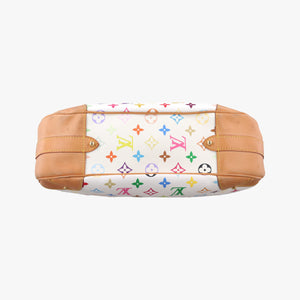 Pre-owned Louis Vuitton GRETA white Monogram Multicolor M40195 shoulderbag | stylenewstar