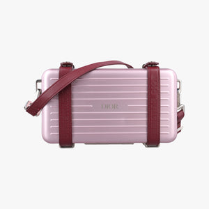 Vintage Christian Dior Rimowa Collaboration Pink×red Aluminum×Leather shoulderbag | stylenewstar