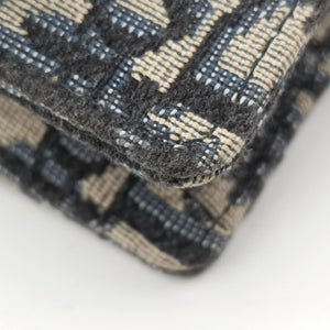 Pre-owned Christian Dior Saddle Gray×Navy×Black Jacquard bum bag/waist bag | stylenewstar