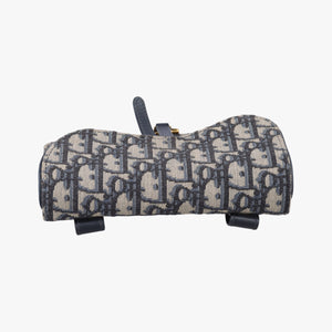 Pre-owned Christian Dior Saddle Gray×Navy×Black Jacquard bum bag/waist bag | stylenewstar