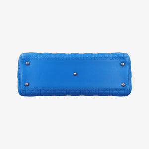 Pre-owned Christian Dior Lady Dior Blue lambskin shoulderbag | stylenewstar
