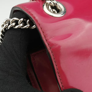 Pre-owned Gucci Interlocking G Red Patent Leather 387609 shoulderbag | stylenewstar