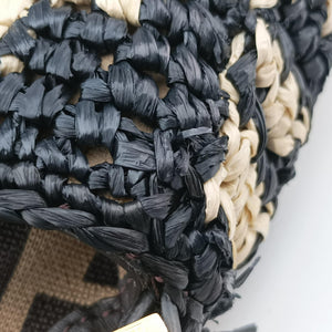 Pre-owned Fendi BAGUETTE Multicolour straw 8BR600 shoulderbag | stylenewstar