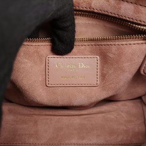 Pre-owned Christian Dior Lady Dior Pink Cannage Satin shoulderbag | stylenewstar