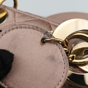 Pre-owned Christian Dior Lady Dior Pink Cannage Satin shoulderbag | stylenewstar
