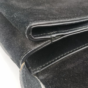 Pre-owned Gucci Arli Black Suede×leather 550126 shoulderbag | stylenewstar