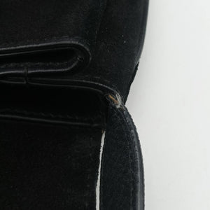 Pre-owned Gucci Arli Black Suede×leather 550126 shoulderbag | stylenewstar