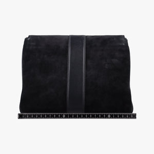 Pre-owned Gucci Arli Black Suede×leather 550126 shoulderbag | stylenewstar