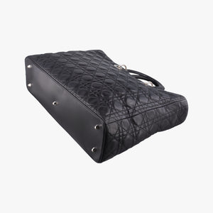 Pre-owned Christian Dior Lady Dior Black lambskin handbag | stylenewstar