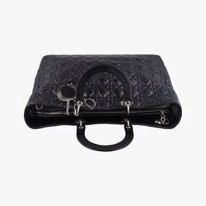 Pre-owned Christian Dior Lady Dior Black lambskin handbag | stylenewstar