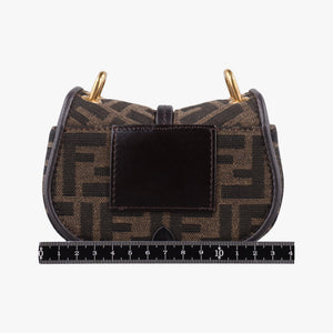 Pre-owned Fendi C'mon Small Brown canvas 7AS219 shoulderbag | stylenewstar