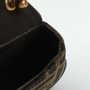 Pre-owned Fendi C'mon Small Brown canvas 7AS219 shoulderbag | stylenewstar