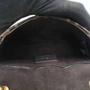 Pre-owned Fendi C'mon Small Brown canvas 7AS219 shoulderbag | stylenewstar