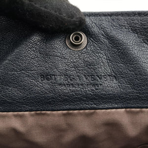 Vintage Bottega Veneta Intrecciato Dark Gray × Blue lambskin shoulderbag | stylenewstar