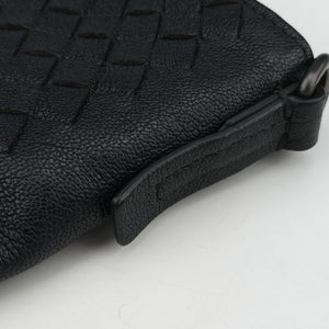 Vintage Bottega Veneta Intrecciato Dark Gray × Blue lambskin shoulderbag | stylenewstar
