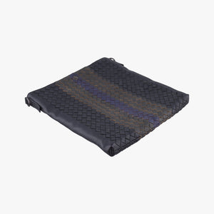 Vintage Bottega Veneta Intrecciato Dark Gray × Blue lambskin shoulderbag | stylenewstar