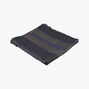 Vintage Bottega Veneta Intrecciato Dark Gray × Blue lambskin shoulderbag | stylenewstar