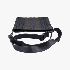 Vintage Bottega Veneta Intrecciato Dark Gray × Blue lambskin shoulderbag | stylenewstar