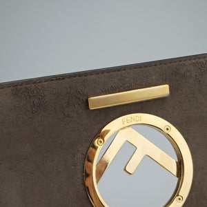 Pre-owned Fendi Kan I F Red Leather 8BT284 shoulderbag | stylenewstar