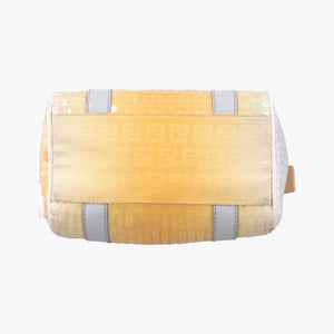 Pre-owned Fendi Zucchino Glitter Logo Yellow×Multicolour sequins 8BL071 handbag | stylenewstar